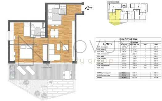 Two-bedroom apartment with sea view