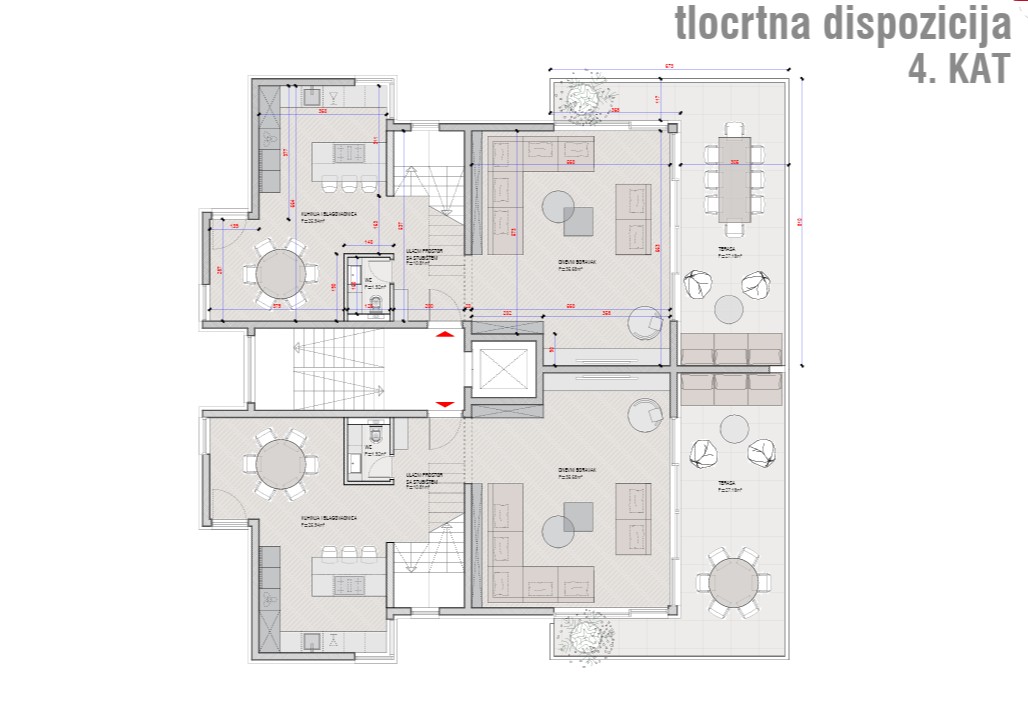 Top-Immobilie: Exklusive Luxus-Wohnung zum Verkauf in Duće, Kroatien 6 4. OG